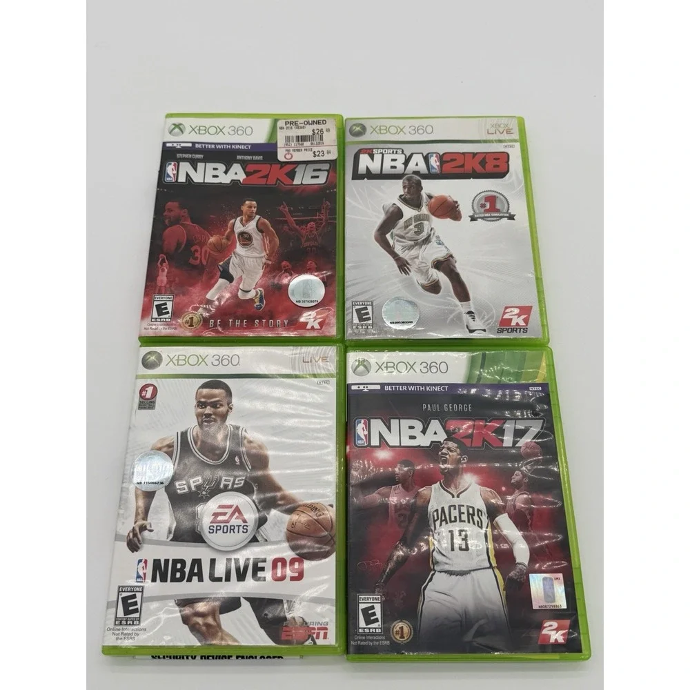 Xbox 360 NBA 2K Basketball Lot 2K8 2K9 2k16 2k17 Complete Tested